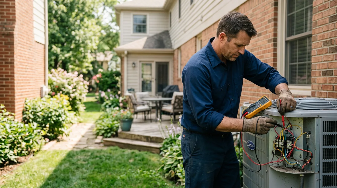 HVAC technician working near Seaford, VA